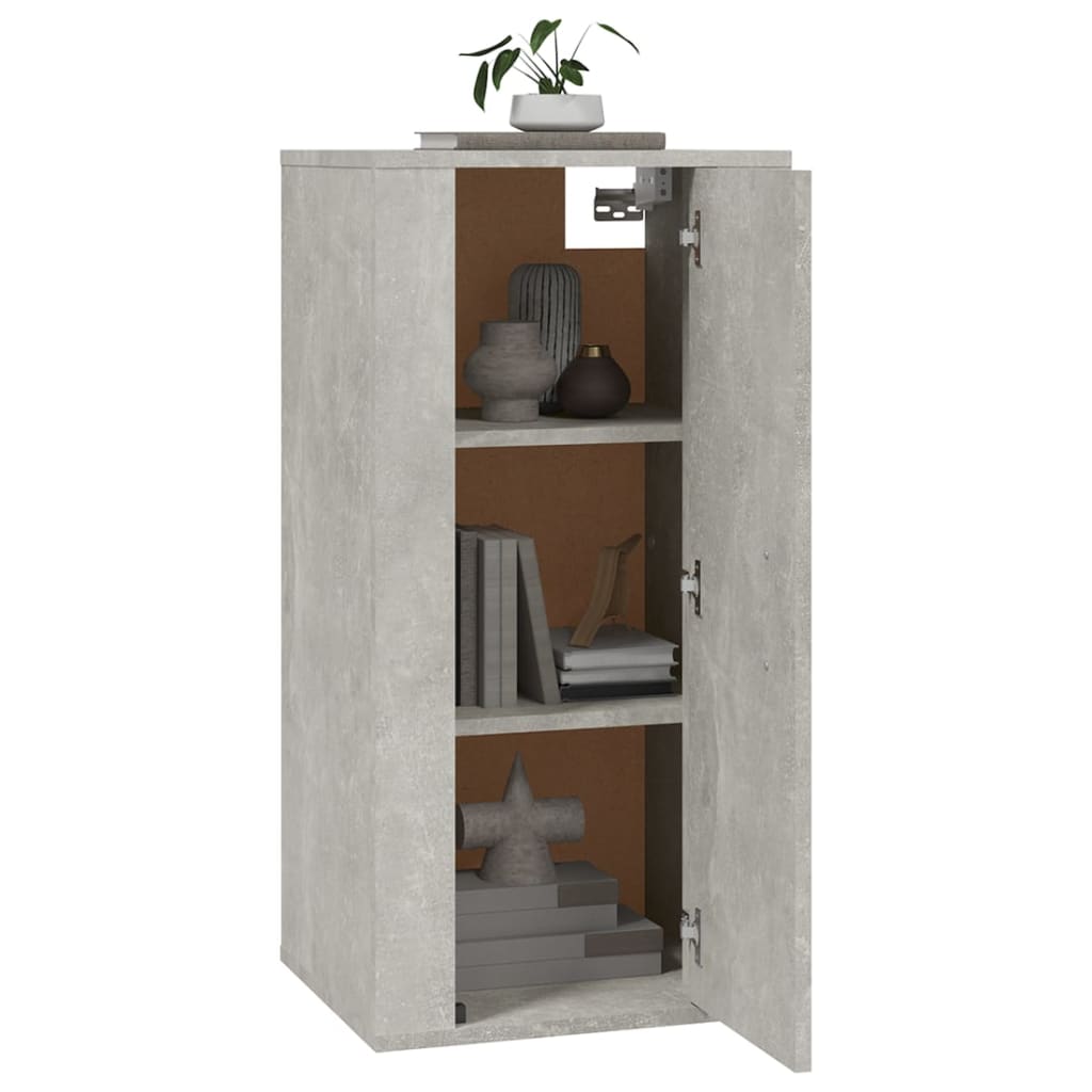 Seinäkiinnitettävä TV-taso betoninharmaa 40x34,5x80 cm - Sisustajankoti.fi