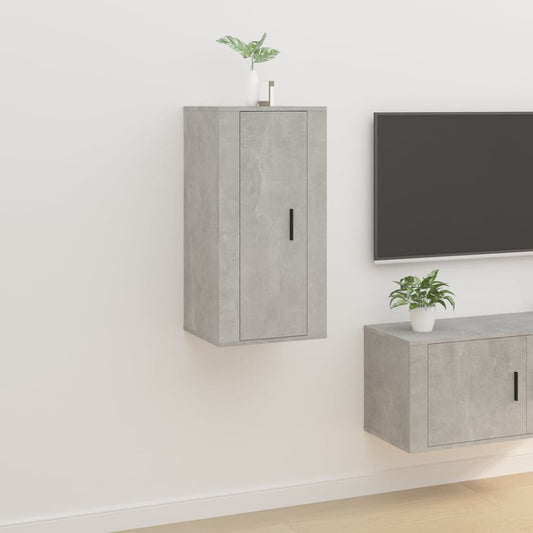Seinäkiinnitettävä TV-taso betoninharmaa 40x34,5x80 cm - Sisustajankoti.fi