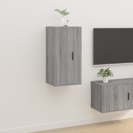 Seinäkiinnitettävä TV-taso harmaa Sonoma 40x34,5x80 cm - Sisustajankoti.fi