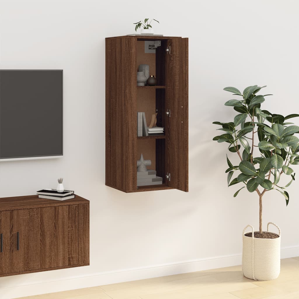 Seinäkiinnitettävä TV-taso ruskea tammi 40x34,5x100 cm - Sisustajankoti.fi
