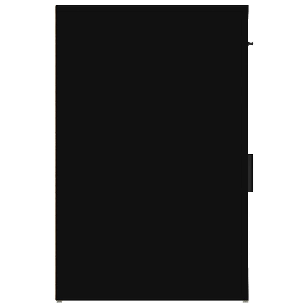 Pöytäkaappi musta 40x49x75 cm tekninen puu - Sisustajankoti.fi