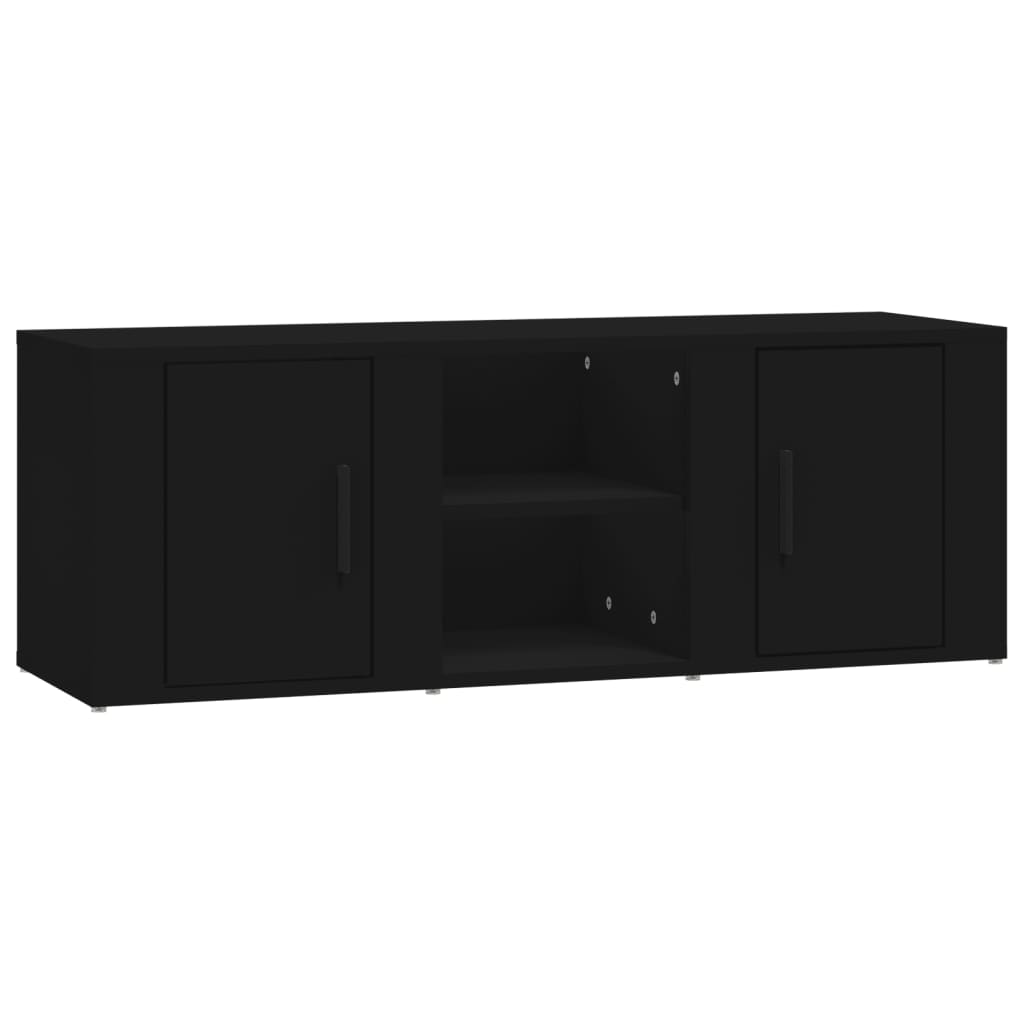 TV-taso musta 100x31,5x35 cm tekninen puu - Sisustajankoti.fi