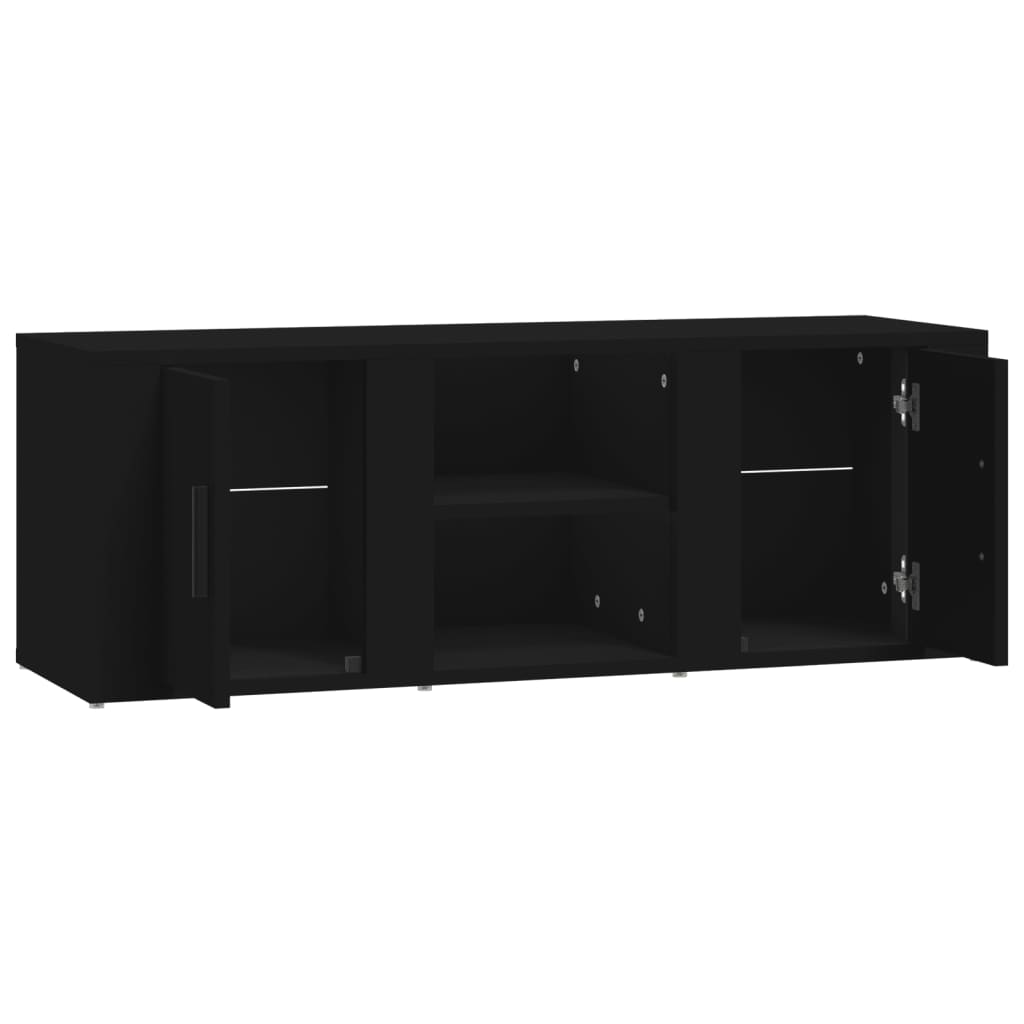 TV-taso musta 100x31,5x35 cm tekninen puu - Sisustajankoti.fi