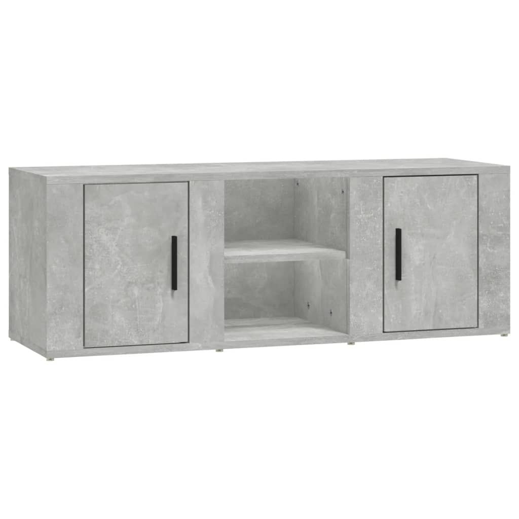 TV-taso betoninharmaa 100x31,5x35 cm tekninen puu - Sisustajankoti.fi