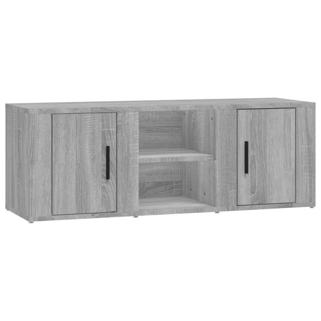 TV-taso harmaa Sonoma 100x31,5x35 cm tekninen puu - Sisustajankoti.fi