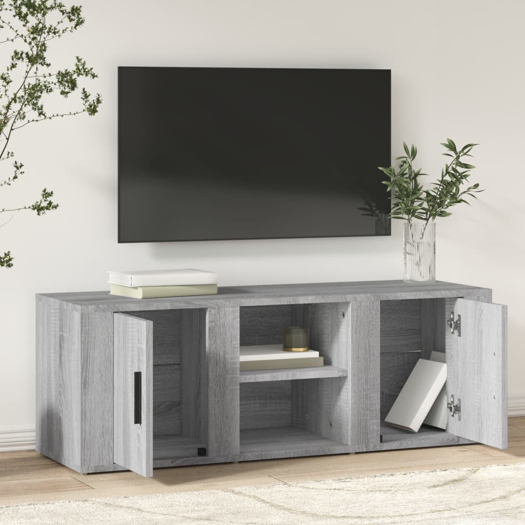 TV-taso harmaa Sonoma 100x31,5x35 cm tekninen puu - Sisustajankoti.fi