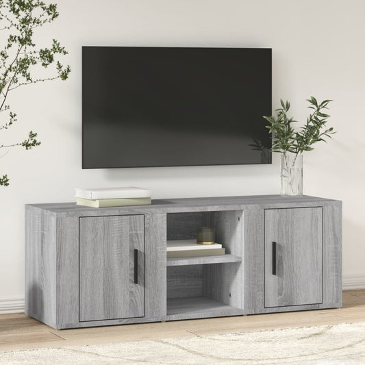 TV-taso harmaa Sonoma 100x31,5x35 cm tekninen puu - Sisustajankoti.fi