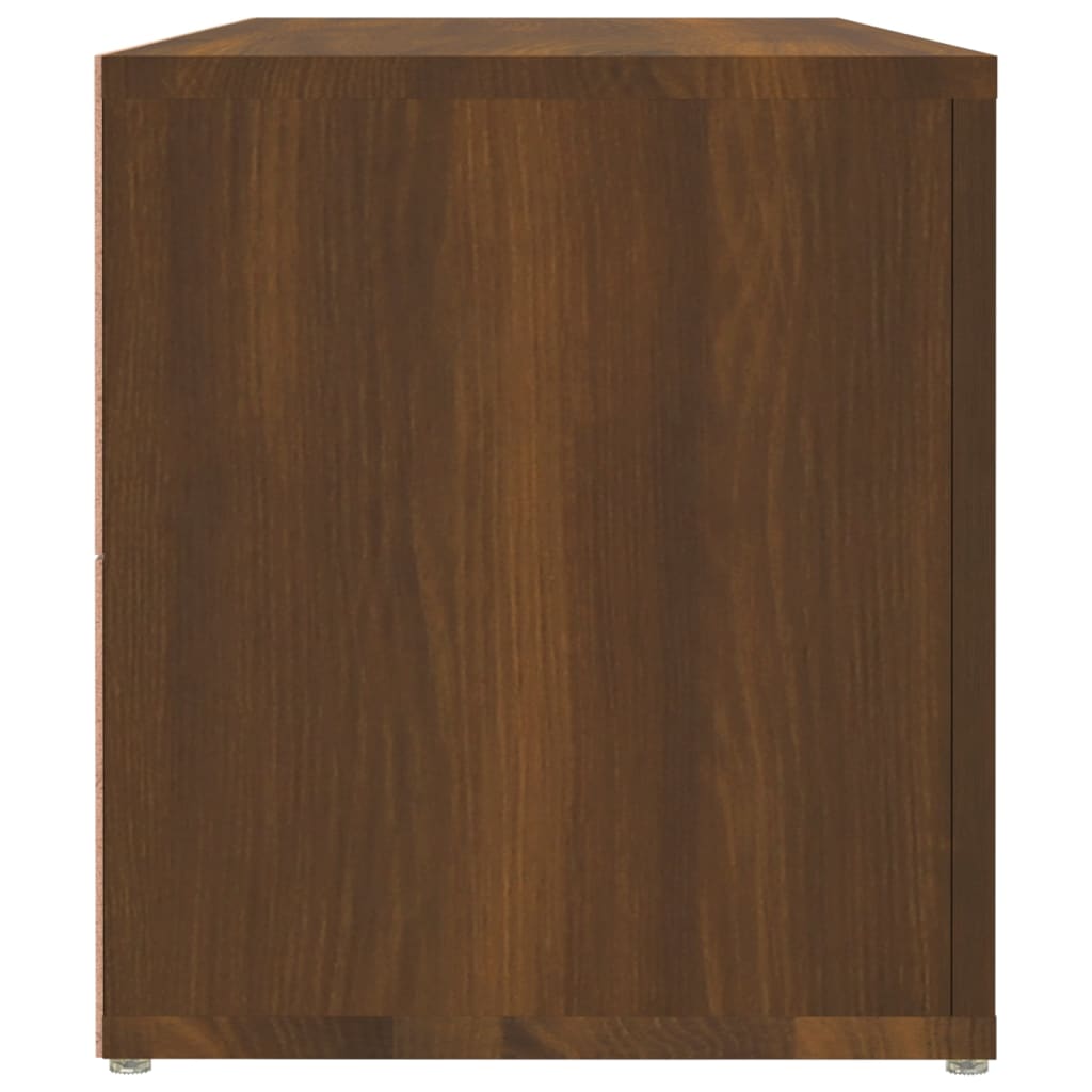 TV-taso ruskea tammi 100x31,5x35 cm tekninen puu - Sisustajankoti.fi