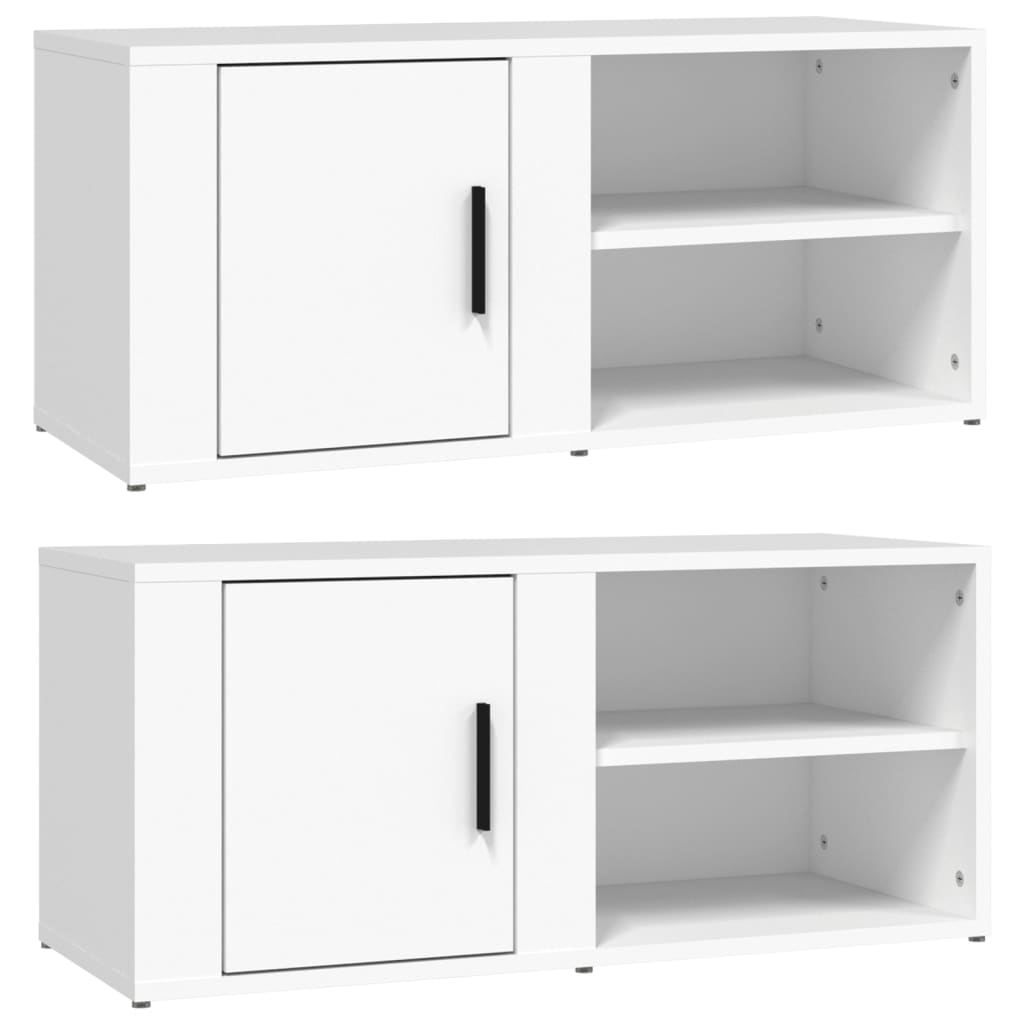 Seinäkaapit 2 kpl valkoinen 80x31,5x36 cm tekninen puu - Sisustajankoti.fi