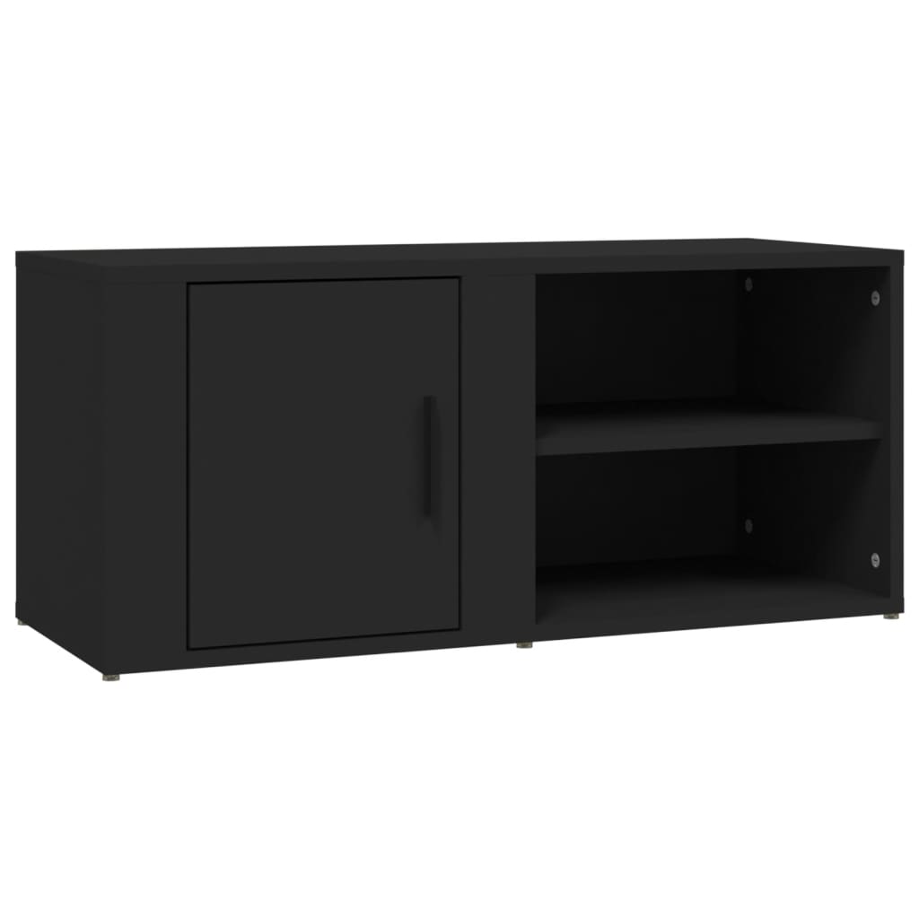 TV-taso musta 80x31,5x36 cm tekninen puu - Sisustajankoti.fi