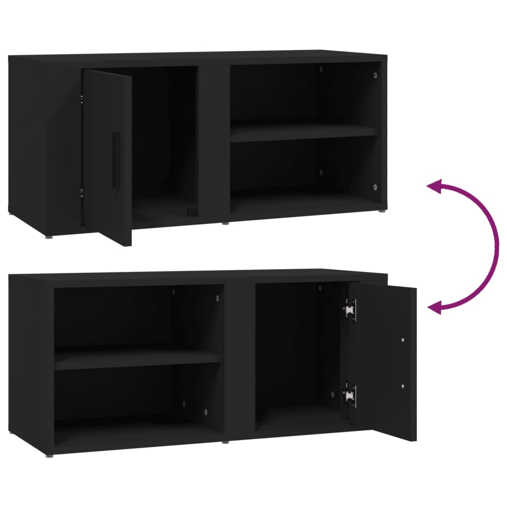 Seinäkaapit 2 kpl musta 80x31,5x36 cm tekninen puu - Sisustajankoti.fi