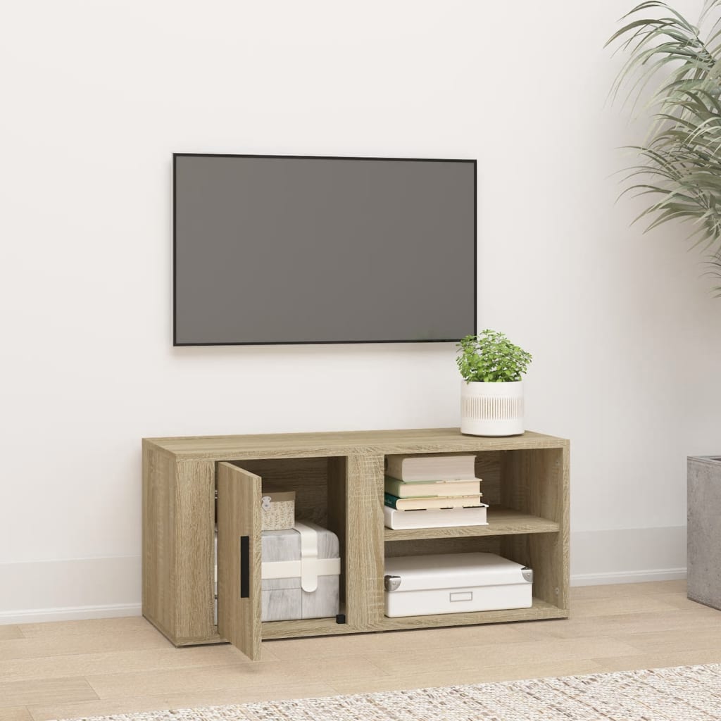 TV-taso Sonoma-tammi 80x31,5x36 cm tekninen puu - Sisustajankoti.fi