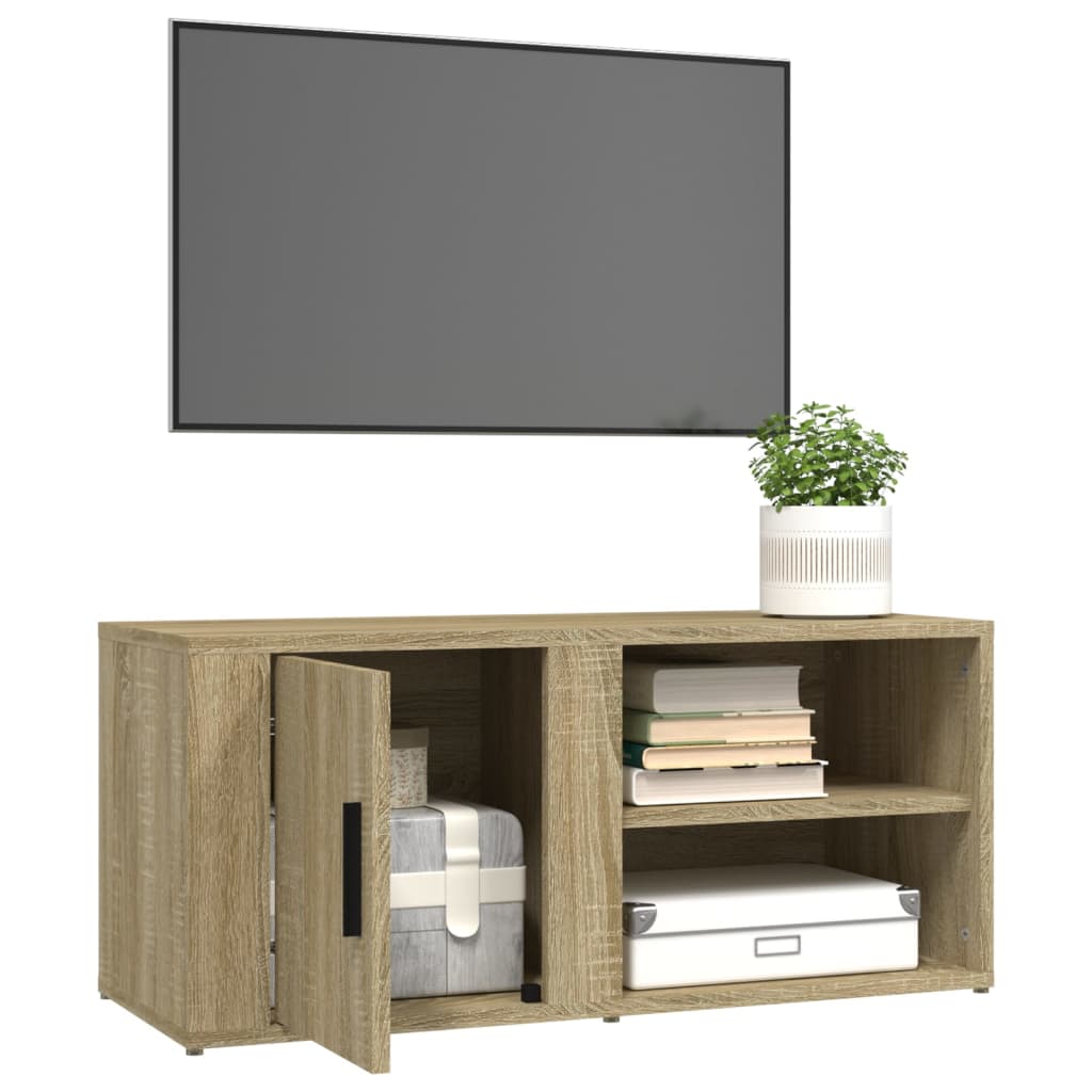 TV-taso Sonoma-tammi 80x31,5x36 cm tekninen puu - Sisustajankoti.fi