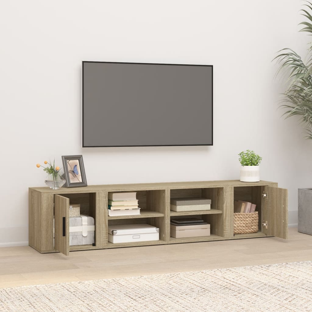 Seinäkaapit 2 kpl Sonoma-tammi 80x31,5x36 cm tekninen puu - Sisustajankoti.fi