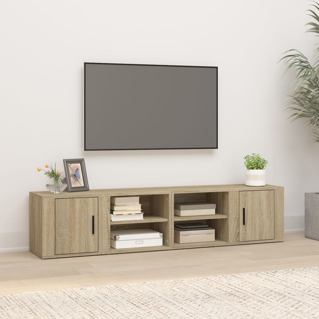 Seinäkaapit 2 kpl Sonoma-tammi 80x31,5x36 cm tekninen puu - Sisustajankoti.fi