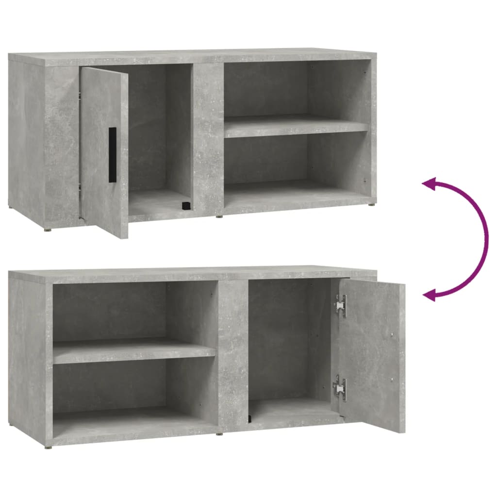 Seinäkaapit 2 kpl betoninharmaa 80x31,5x36 cm tekninen puu - Sisustajankoti.fi