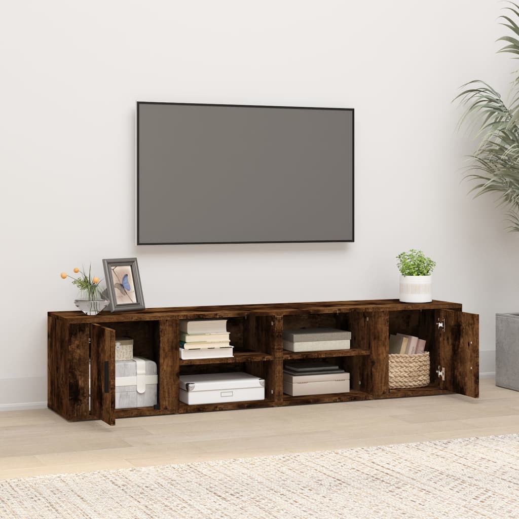 TV-kaapit 2 kpl savutammi 80x31,5x36 cm tekninen puu - Sisustajankoti.fi