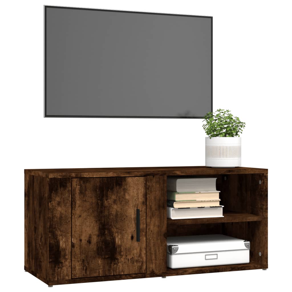 TV-kaapit 2 kpl savutammi 80x31,5x36 cm tekninen puu - Sisustajankoti.fi