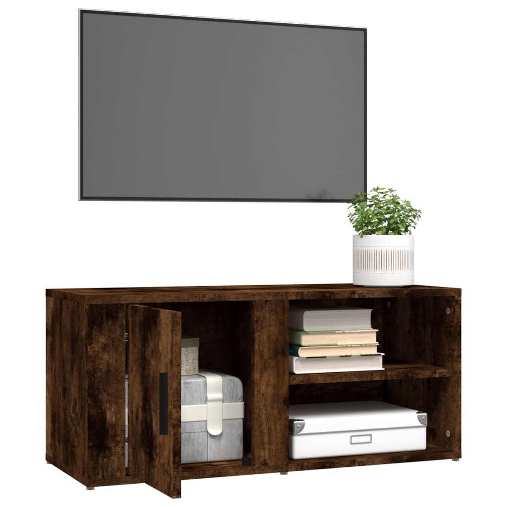 TV-kaapit 2 kpl savutammi 80x31,5x36 cm tekninen puu - Sisustajankoti.fi