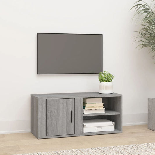 TV-taso harmaa Sonoma 80x31,5x36 cm tekninen puu - Sisustajankoti.fi