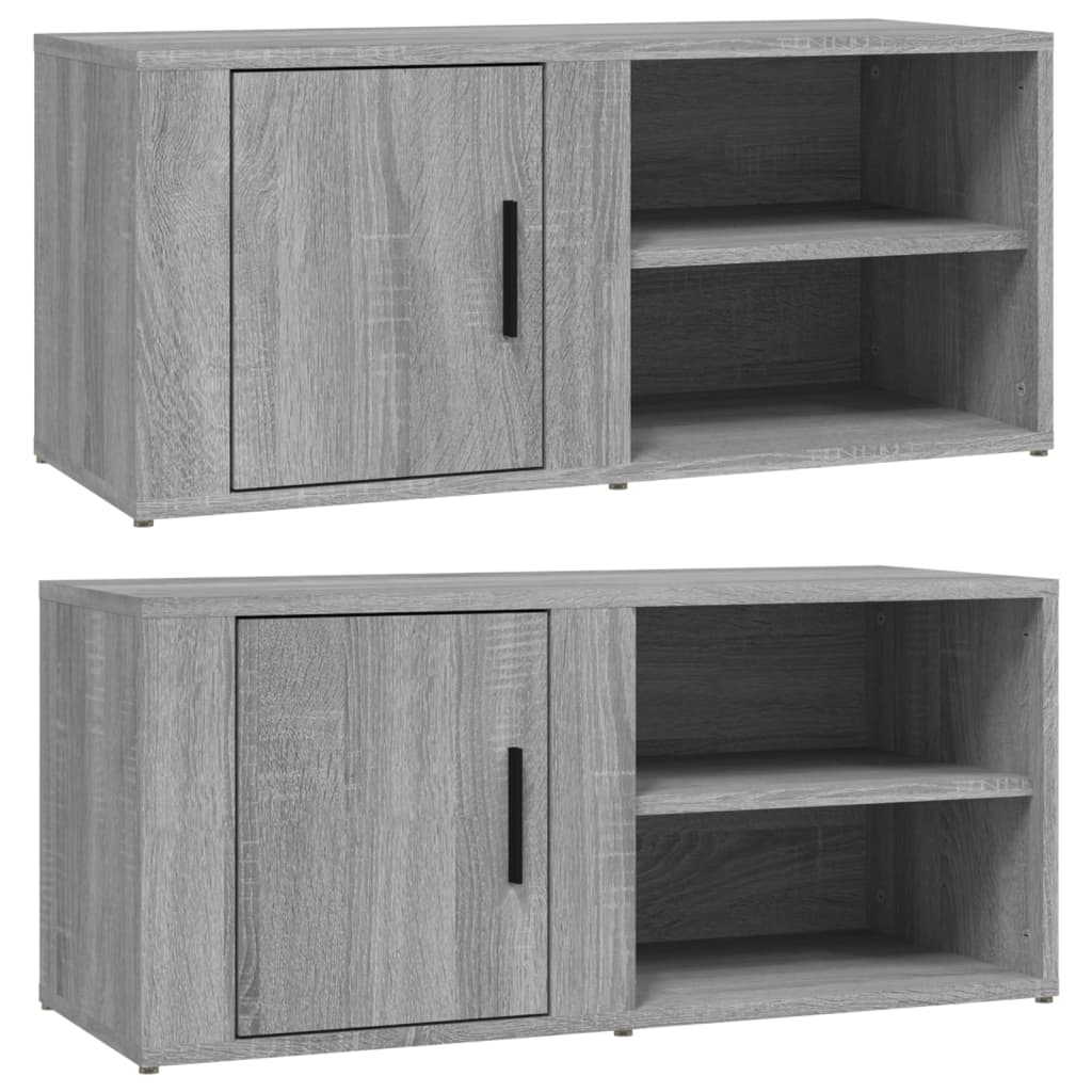 TV-tasot 2 kpl harmaa Sonoma 80x31,5x36 cm - Sisustajankoti.fi