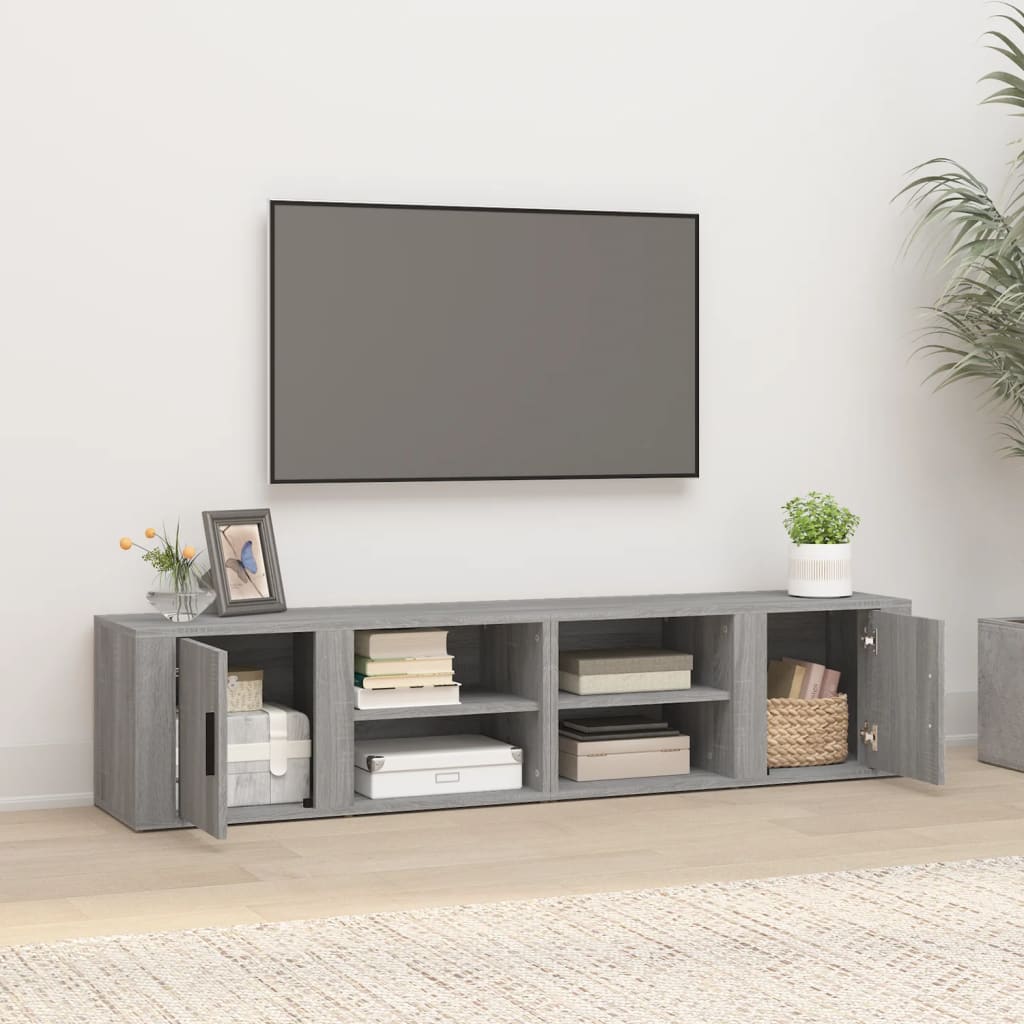 TV-tasot 2 kpl harmaa Sonoma 80x31,5x36 cm - Sisustajankoti.fi