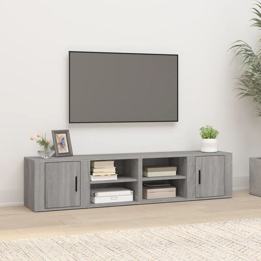 TV-tasot 2 kpl harmaa Sonoma 80x31,5x36 cm - Sisustajankoti.fi