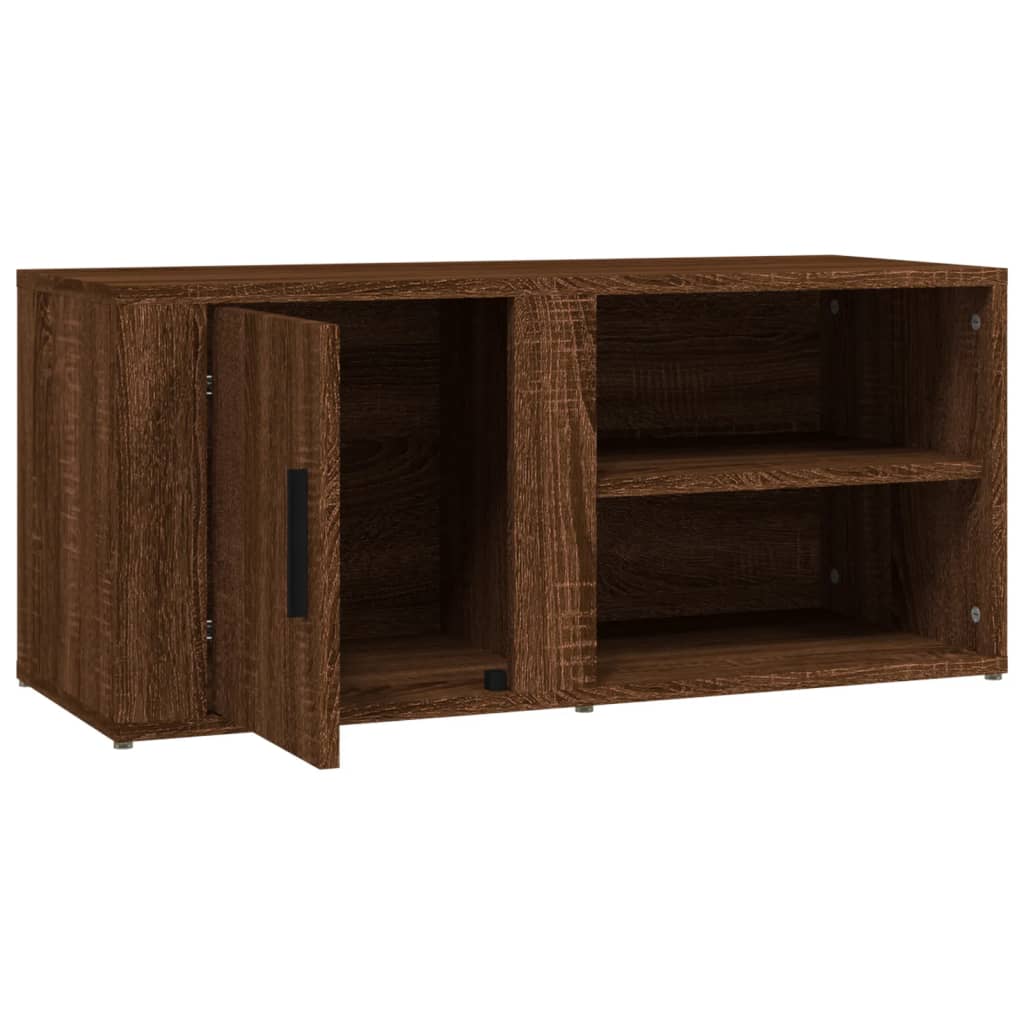 TV-kaapit 2 kpl ruskea tammi 80x31,5x36 cm tekninen puu - Sisustajankoti.fi