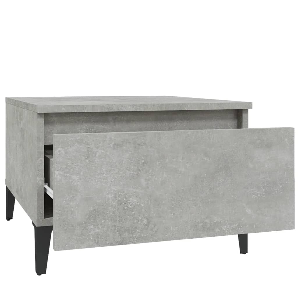 Sivupöydät 2 kpl betoninharmaa 50x46x35 cm tekninen puu - Sisustajankoti.fi