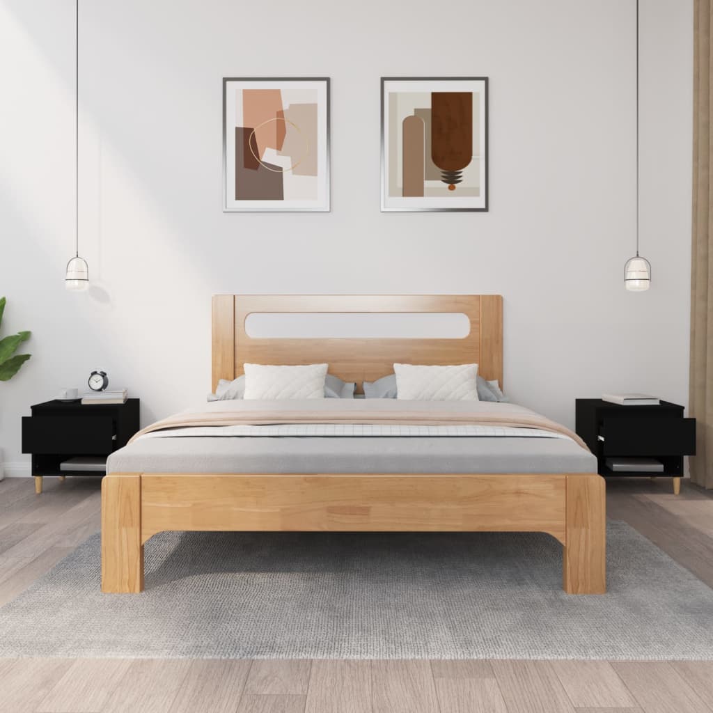 Yöpöydät 2 kpl musta 50x46x50 cm tekninen puu - Sisustajankoti.fi