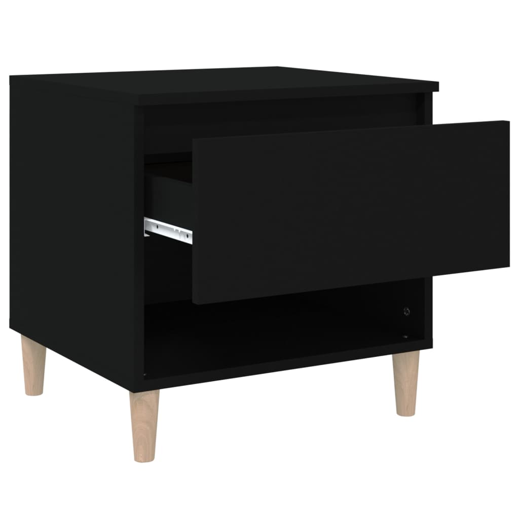 Yöpöydät 2 kpl musta 50x46x50 cm tekninen puu - Sisustajankoti.fi