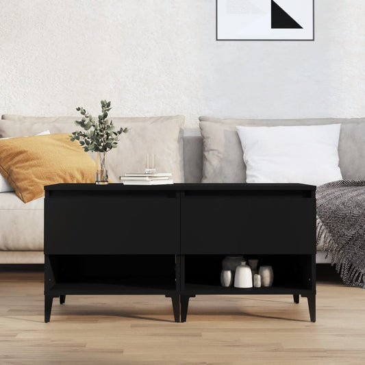 Sivupöydät 2 kpl musta 50x46x50 cm tekninen puu - Sisustajankoti.fi