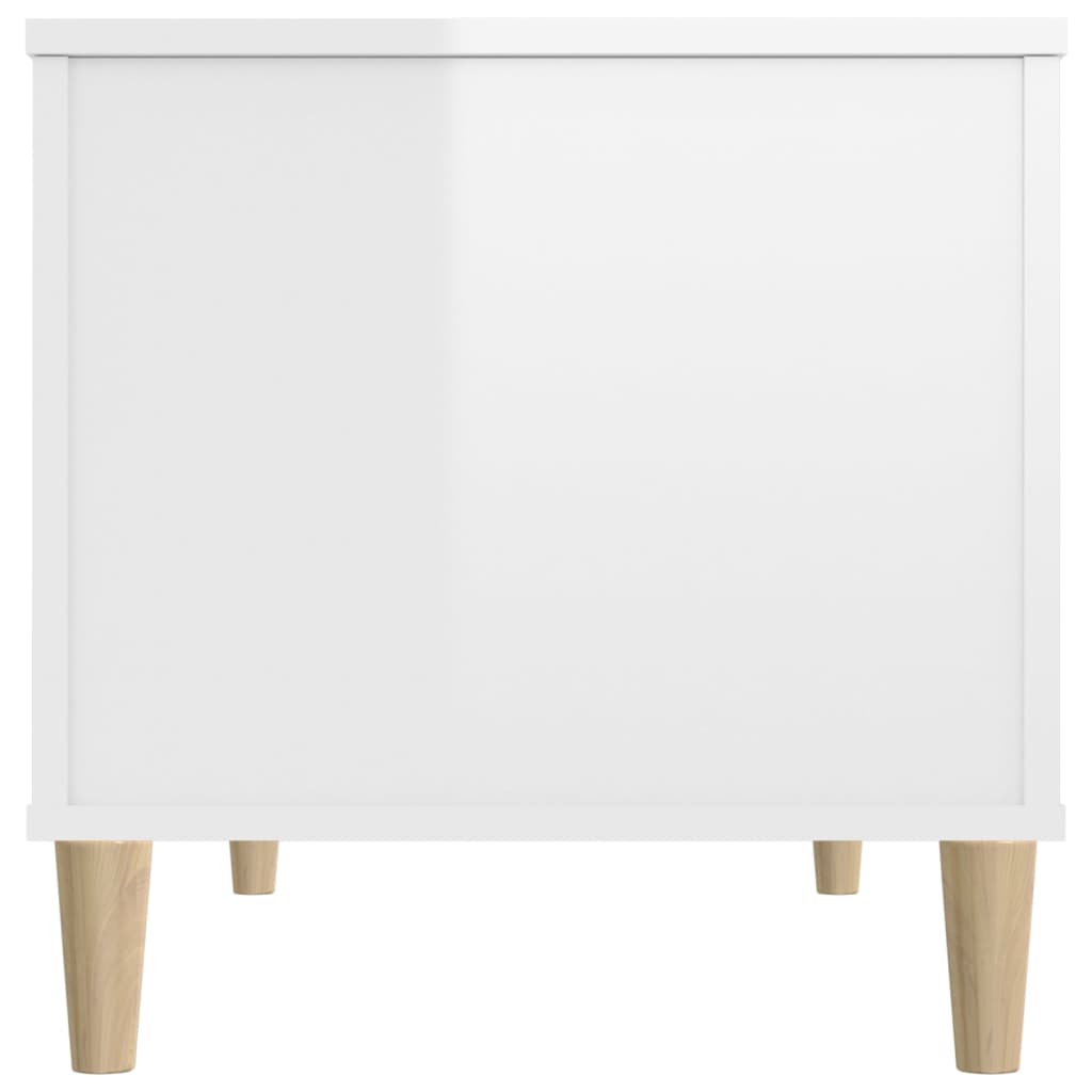 Sohvapöytä korkeakiilto valkoinen 90x44,5x45 cm tekninen puu - Sisustajankoti.fi