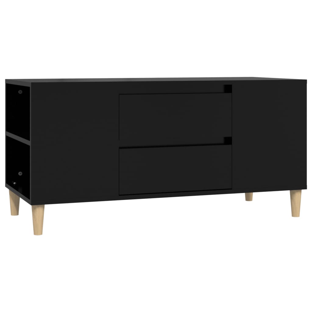 TV-taso musta 102x44,5x50 cm tekninen puu - Sisustajankoti.fi