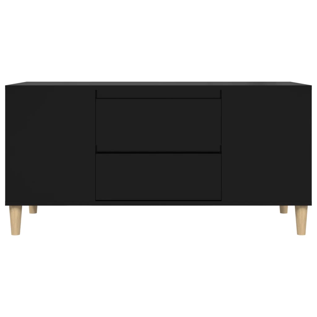 TV-taso musta 102x44,5x50 cm tekninen puu - Sisustajankoti.fi