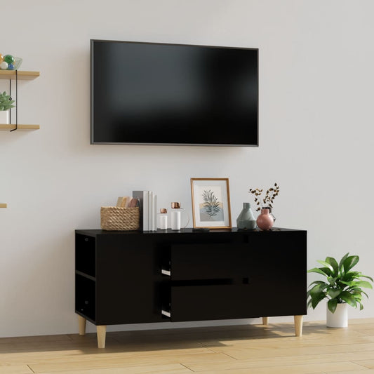 TV-taso musta 102x44,5x50 cm tekninen puu - Sisustajankoti.fi