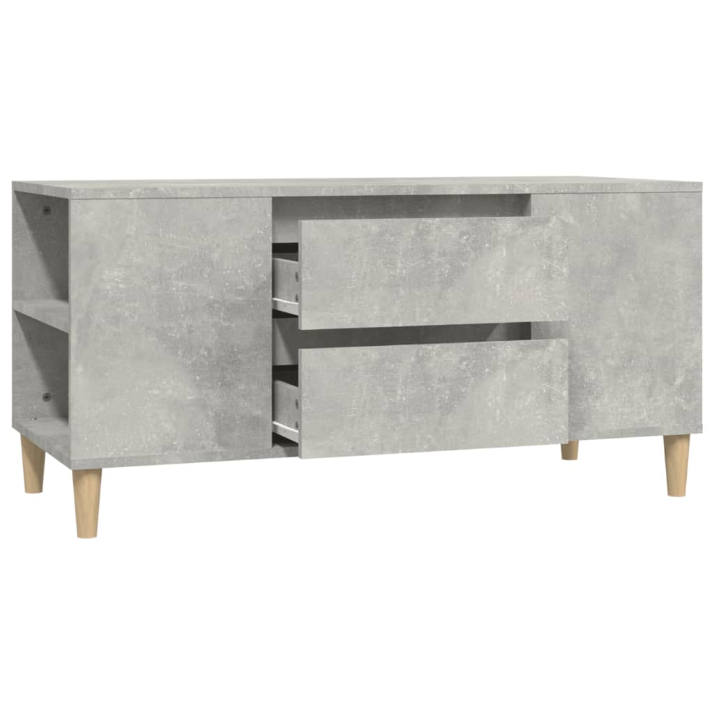 TV-taso betoninharmaa 102x44,5x50 cm tekninen puu - Sisustajankoti.fi