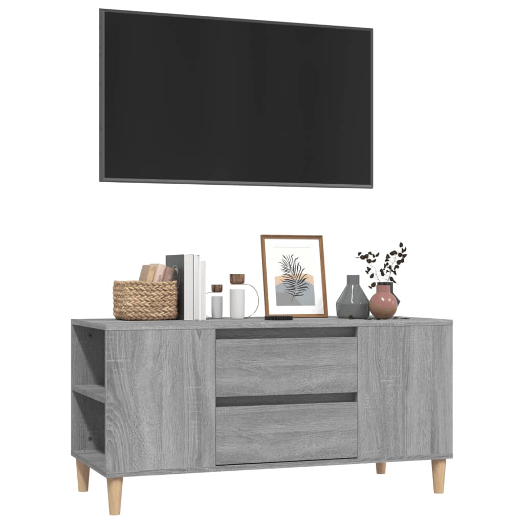 TV-taso harmaa Sonoma 102x44,5x50 cm tekninen puu - Sisustajankoti.fi