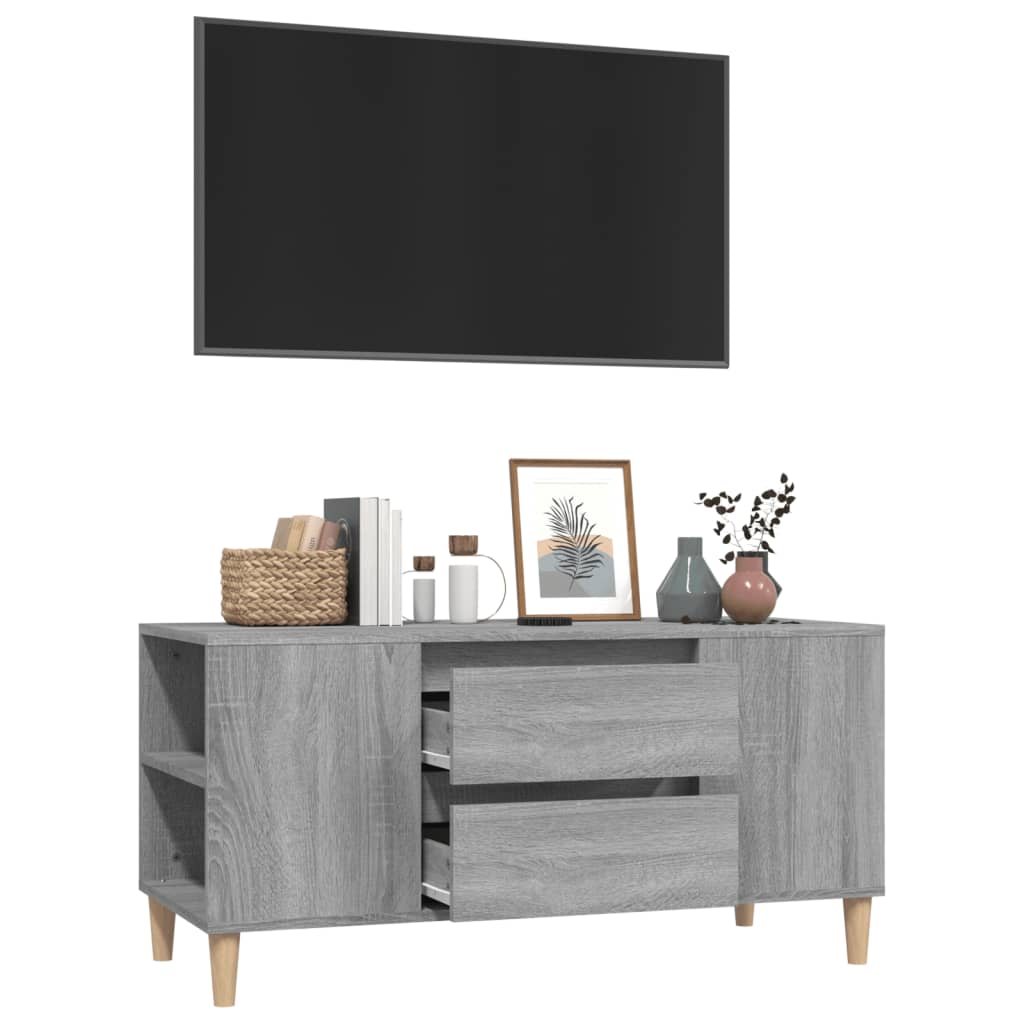 TV-taso harmaa Sonoma 102x44,5x50 cm tekninen puu - Sisustajankoti.fi