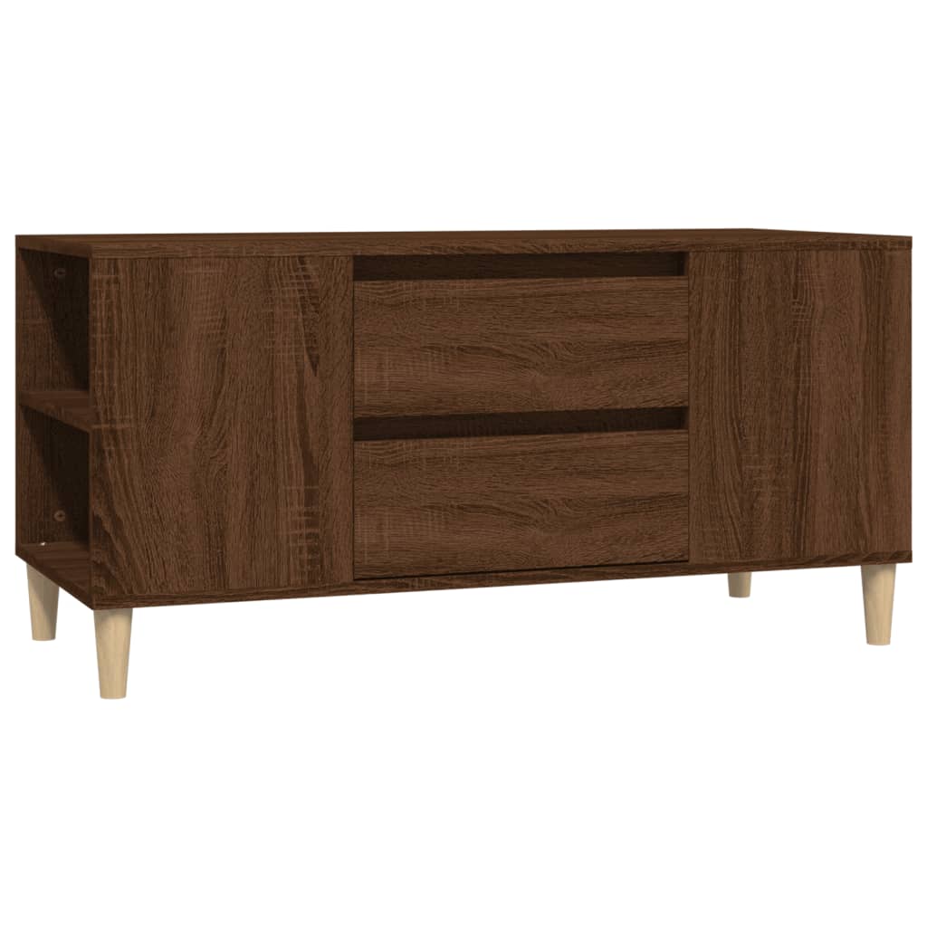 TV-taso ruskea tammi 102x44,5x50 cm tekninen puu - Sisustajankoti.fi