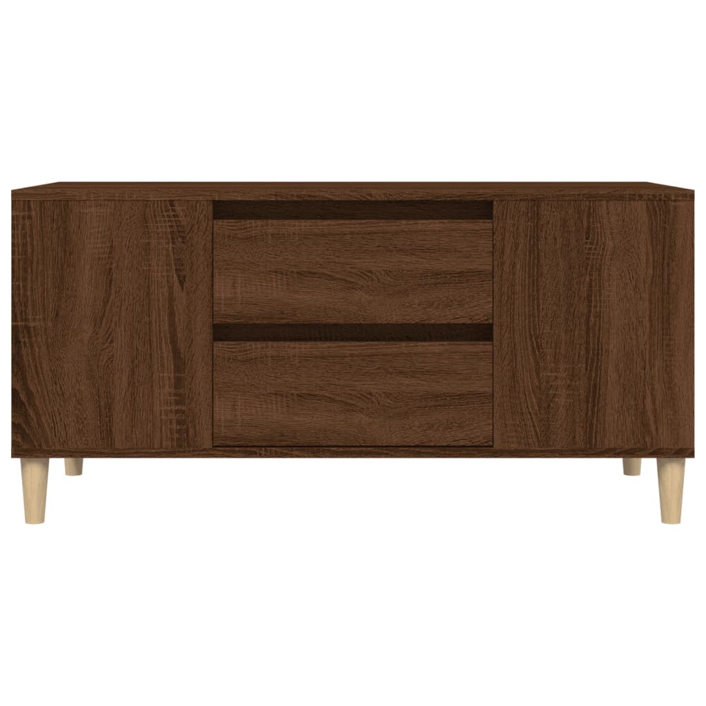 TV-taso ruskea tammi 102x44,5x50 cm tekninen puu - Sisustajankoti.fi