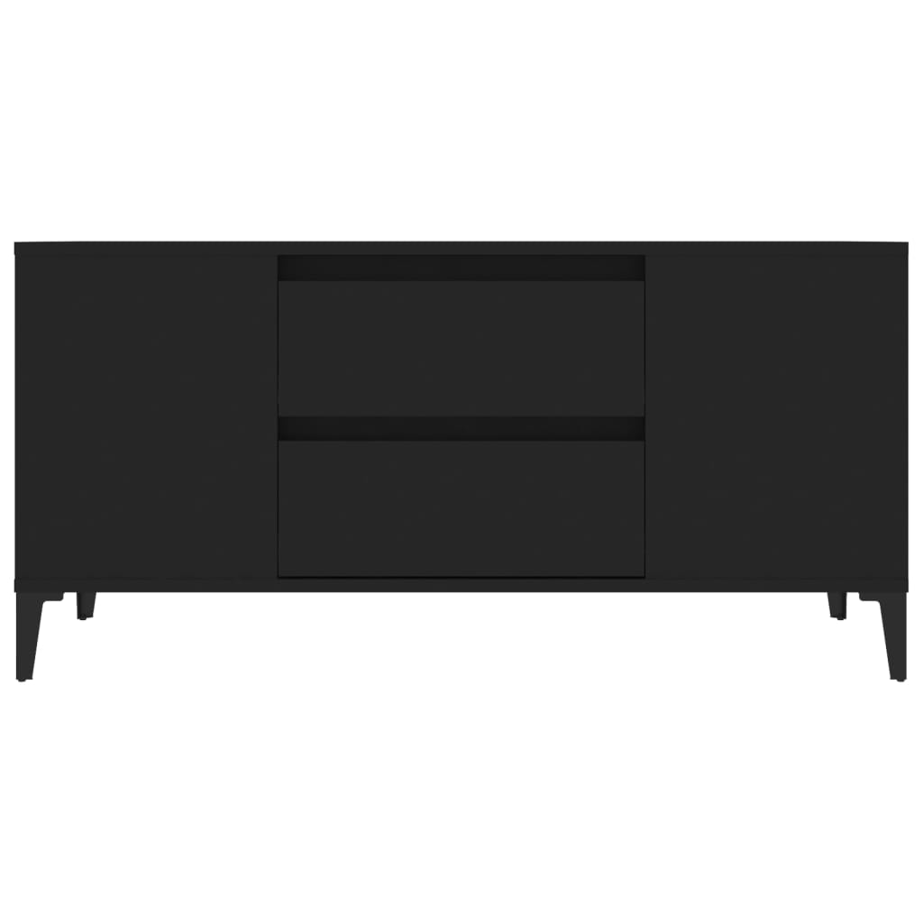 TV-taso musta 102x44,5x50 cm tekninen puu - Sisustajankoti.fi
