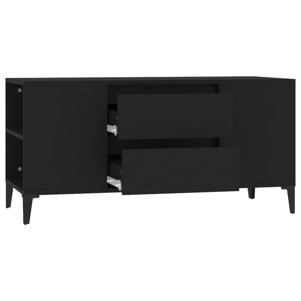 TV-taso musta 102x44,5x50 cm tekninen puu - Sisustajankoti.fi
