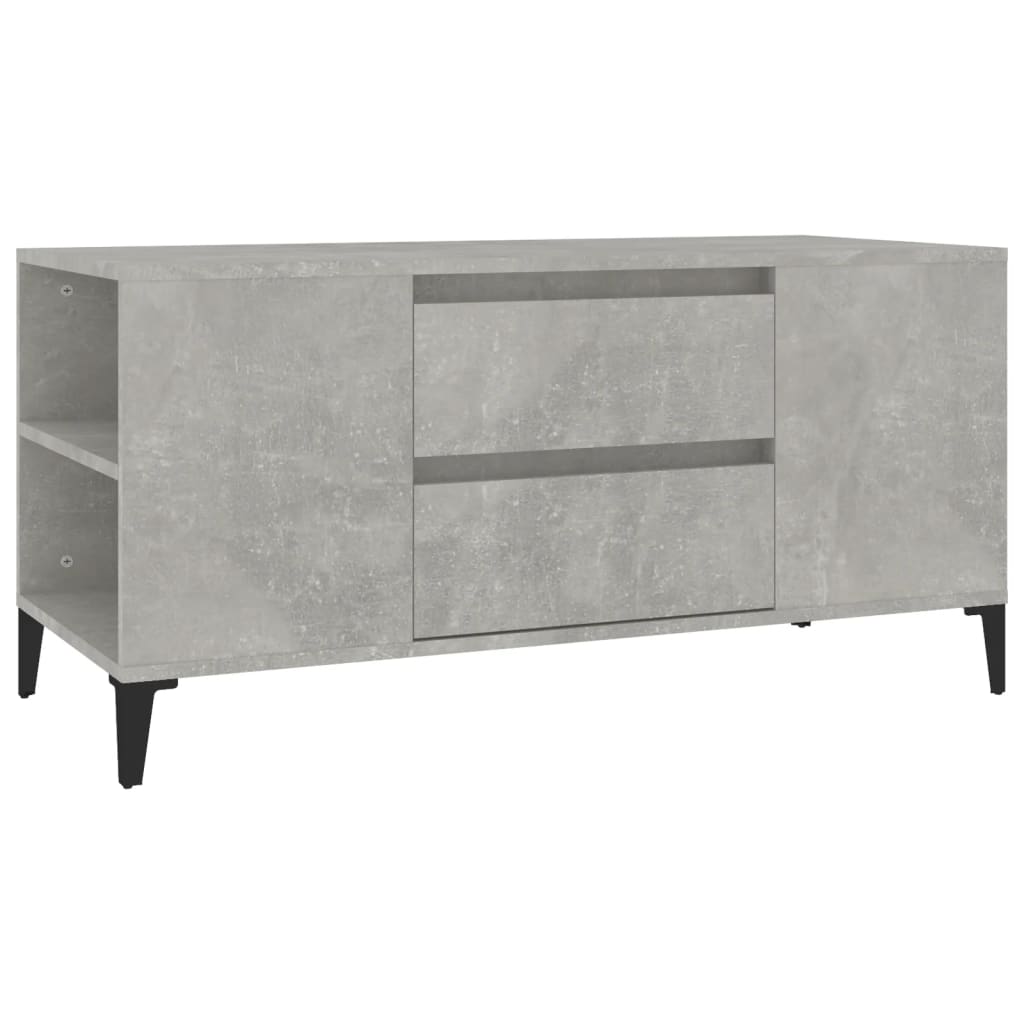 TV-taso betoninharmaa 102x44,5x50 cm tekninen puu - Sisustajankoti.fi