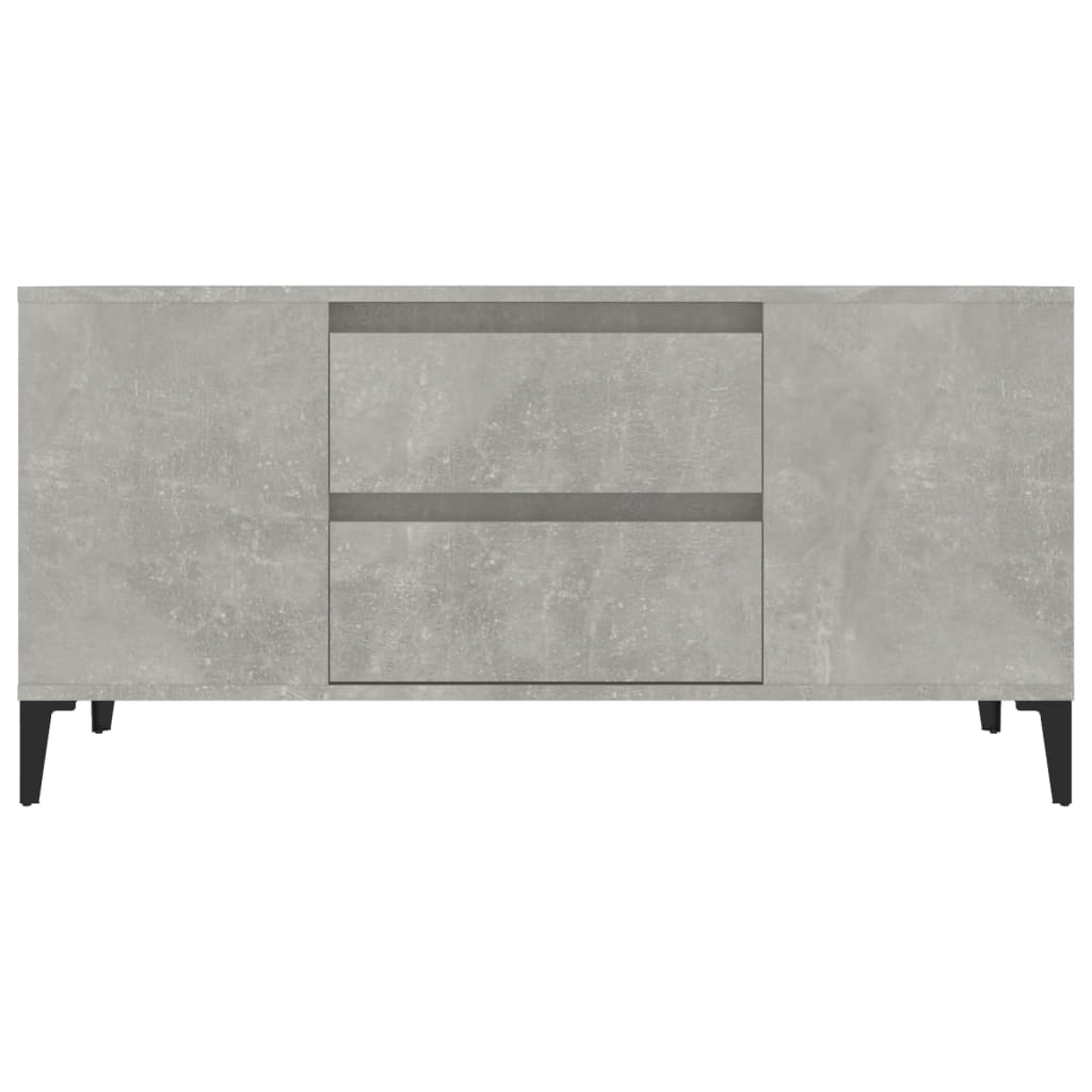 TV-taso betoninharmaa 102x44,5x50 cm tekninen puu - Sisustajankoti.fi