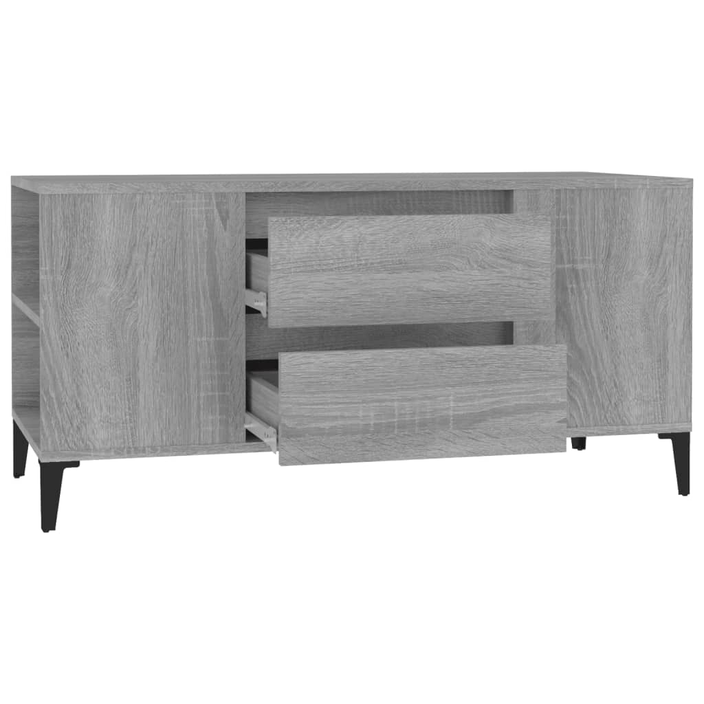 TV-taso harmaa Sonoma 102x44,5x50 cm tekninen puu - Sisustajankoti.fi