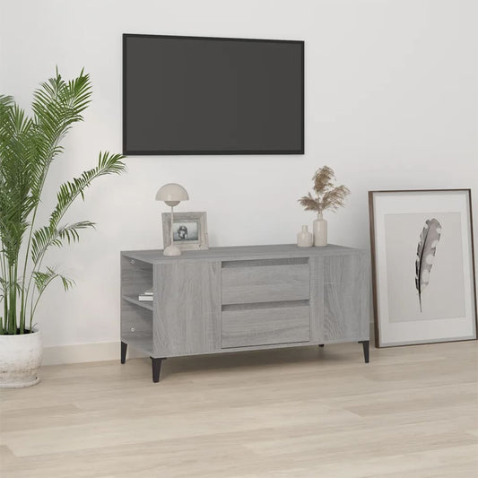 TV-taso harmaa Sonoma 102x44,5x50 cm tekninen puu - Sisustajankoti.fi