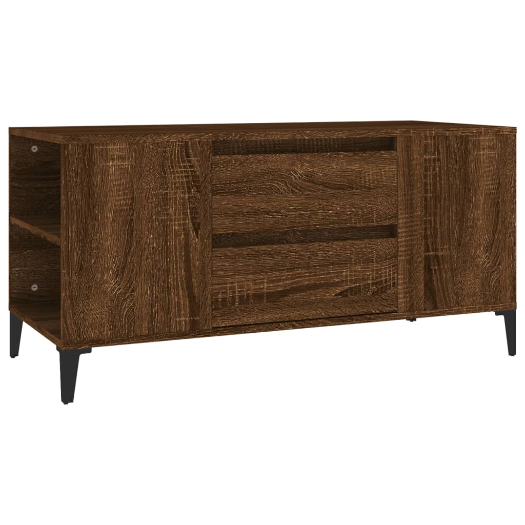 TV-taso ruskea tammi 102x44,5x50 cm tekninen puu - Sisustajankoti.fi
