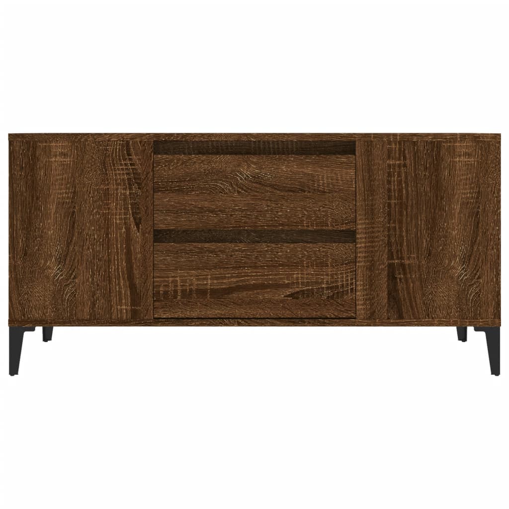 TV-taso ruskea tammi 102x44,5x50 cm tekninen puu - Sisustajankoti.fi