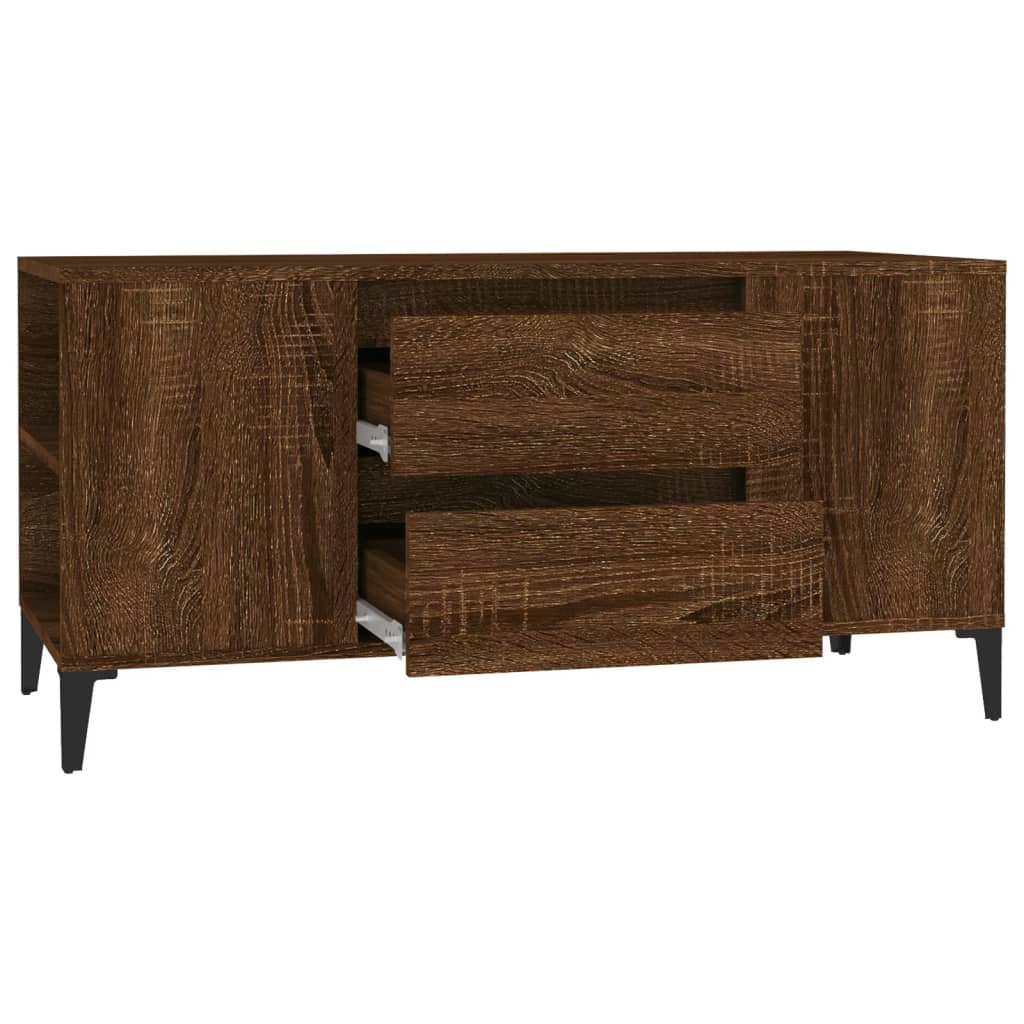 TV-taso ruskea tammi 102x44,5x50 cm tekninen puu - Sisustajankoti.fi